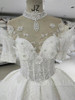 onlybridals Luxury 3D lace A-line wedding dress 2021 romantic beading tulle collar wedding bridal dress