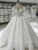 onlybridals Luxury 3D lace A-line wedding dress 2021 romantic beading tulle collar wedding bridal dress