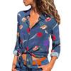 2020 New Fashion Print Women Blouses