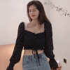 Women Floral Print Pleated Blouses