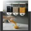 Wall Mounted Press Cereals Dispenser Grain Storage Box