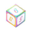 Rainbow Unicorn Prismatic Metal Dice Set