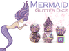 Mermaid Glitter Dice Set