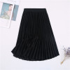 Autumn Winter Long Skirt Women Streetwear High Waisted Skinny Velvet Skirt Female Ladies Pleated Skirts Elegant Maxi Women Skirt