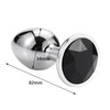 Runyu Intimate Metal Anal Plug With Crystal Jewelry Smooth Butt Plug Anal Bead Anus Dilator Anal Toys for Men/Women