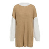 Turtleneck  Color Block Knitted Pullover Sweaters