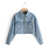 Blue Frayed Edge Denim Jacket Coat