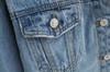 Blue Frayed Edge Denim Jacket Coat
