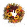 45cm Autumn Wreath Christmas Decoration Thanksgiving Garland Window Restaurant Home Maple Leaf Decoration Wreath Door