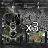 x3 Trail Camera Hunting Bundle - 20MP 1080P Wi-Fi Trail Camera with Bluetooth