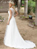 onlybridals Beach Cheap Boho Wedding Dress Buttons Back Lace Applique A-line Princess Wedding Gown