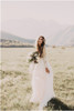 A-line Scoop Lace Wedding Dress Long Sleeve Rustic Wedding Dresses AMY1411