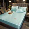 Solid Color Ice Silk Fitted Sheet