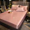Solid Color Ice Silk Fitted Sheet