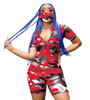 Camouflage Two Piece Set Track-Suit With Mask
