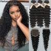 Fashion Brazilian Deep Wave Hair Bundles With Closure Remy Human Hair Weaves 3 Bundles Deep Wave With Closure Fashion Brazilian Deep Wave Hair Bundles With Closure Remy Human Hair Weaves 3 Bundles Deep Wave With Closure
