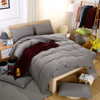 Winter new Dark blue beige double color bedding set