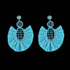 Bohemian Ethnic thread Fringe  Big Beads Statement Party hang Drop Earrings