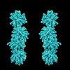 Bohemian Ethnic thread Fringe  Big Beads Statement Party hang Drop Earrings