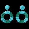 Bohemian Ethnic thread Fringe  Big Beads Statement Party hang Drop Earrings