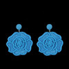 Bohemian Ethnic thread Fringe  Big Beads Statement Party hang Drop Earrings