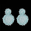 Bohemian Ethnic thread Fringe  Big Beads Statement Party hang Drop Earrings