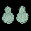 Bohemian Ethnic thread Fringe  Big Beads Statement Party hang Drop Earrings