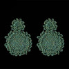 Bohemian Ethnic thread Fringe  Big Beads Statement Party hang Drop Earrings