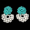 Bohemian Ethnic thread Fringe  Big Beads Statement Party hang Drop Earrings