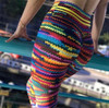 Gauze Pattern design Sporting  Jogging flexible Slender Leggings