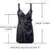 Fashion PU leather women dress V neck mini bodycon sexy dress Christmas zipper autumn winter short dress