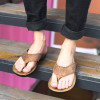 New Shoes Men Slippers Genuine Leather Beach Slippers Mens Flip Flop Sandals Summer Men Shoes Male Flip Flops A673