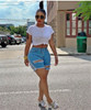 Mid Waist Destroyed Women Short Jeans Sexy Ripped Denim Shorts New Casual  Denim