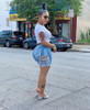 Mid Waist Destroyed Women Short Jeans Sexy Ripped Denim Shorts New Casual  Denim