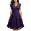Summer Women Party Dress Vintage V Neck Sleeveless Dress Lace Elegant Ladies Dresses with High Quality Lace