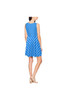 Robe patineuse sans manches Thea à pois bleu corail (Modèle D19)