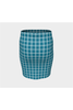 Jupe ajustée bleue Tattersall