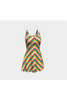 Robe évasée chic à chevrons
