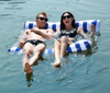 Premium Swimming Pool Float Hammock, Multi-Purpose Inflatable Hammock, Water Hammock Lounge(red, blue, orange)