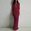 Women Sexy Casual Shirt Dress Long Sleeve Deep V Neck Split Solid Long Maxi Dress Women Sexy Casual Shirt Dress Long Sleeve Deep V Neck Split Solid Long Maxi Dress
