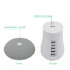 Multiple USB Phone Charger Mushroom Night Lamp Charging Station Dock QC 3.0 Quick Charger for Mobile Phone and Tablet