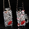 High Quality Crystal Diamond Kiss Perfume Bottle Case For iPhone