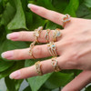 New Butterfly Sweet Heart Flower Cubic Zirconia Adjustable Rings
