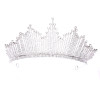 Luxury Silver Color Crystal Bridal Jewelry Set Wedding Cubic Zircon Crown Luxury Silver Color Crystal Bridal Jewelry Set Wedding Cubic Zircon Crown