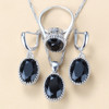 New Women Wedding Costume Silver Color  Jewelry Sets