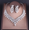 Luxury Crystal Pearl Costume Jewelry Sets Rhinestone Choker