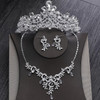 Luxury Sparkling Crystal Bridal Jewelry Sets Choker Necklace Earrings Tiaras Sets Luxury Sparkling Crystal Bridal Jewelry Sets Choker Necklace Earrings Tiaras Sets