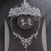 Luxury Sparkling Crystal Bridal Jewelry Sets Choker Necklace Earrings Tiaras Sets Luxury Sparkling Crystal Bridal Jewelry Sets Choker Necklace Earrings Tiaras Sets