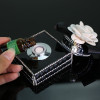 High Quality Luxury Crystal Rhinestones Camellia Flower Car Interior Accessories