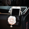 High Quality Luxury Crystal Rhinestones Camellia Flower Car Interior Accessories